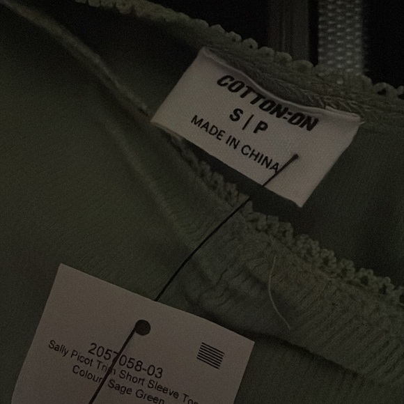 Brand New Cotton On Pricot Trim Short Sleeve Top - Picture 2 of 2